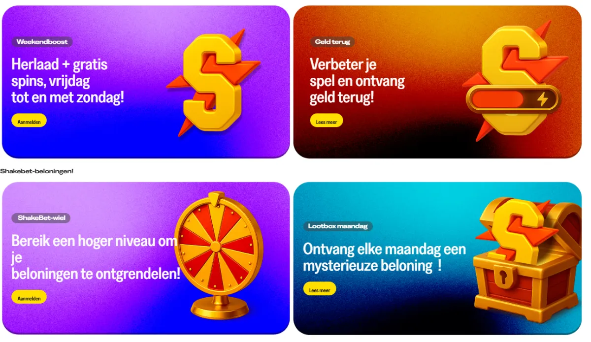 shakebet casino bonussen